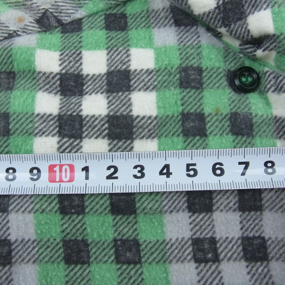 ペニーズ TOPFLIGHT 50‘s ヴィンテージ チェック ネルシャツ 長袖 グリーン系 M【中古】