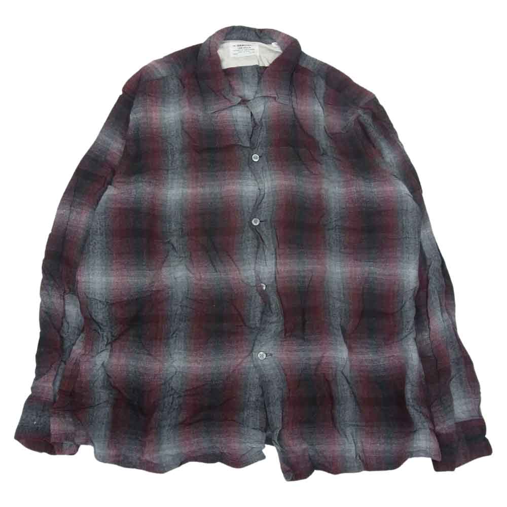 アロー ヴィンテージ 60s CHEVELLA SHIRT オンブレ チェック オープンカラー シャツ L【中古】