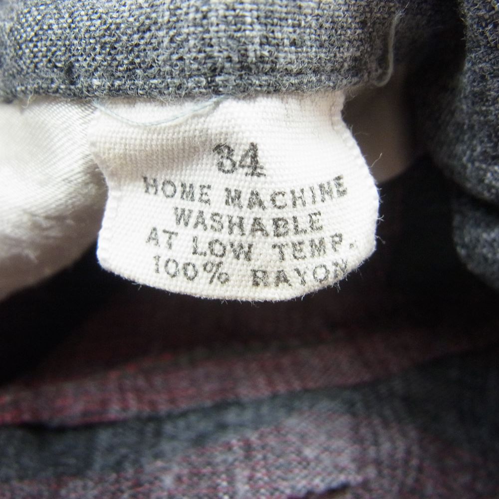 アロー ヴィンテージ 60s CHEVELLA SHIRT オンブレ チェック オープンカラー シャツ L【中古】