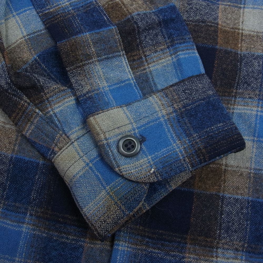 PENDLETON ペンドルトン ヴィンテージ 70s 80s USA製 WOOLEN MILLS PWMタグ ウール チェック 長袖 シャツ L【中古】