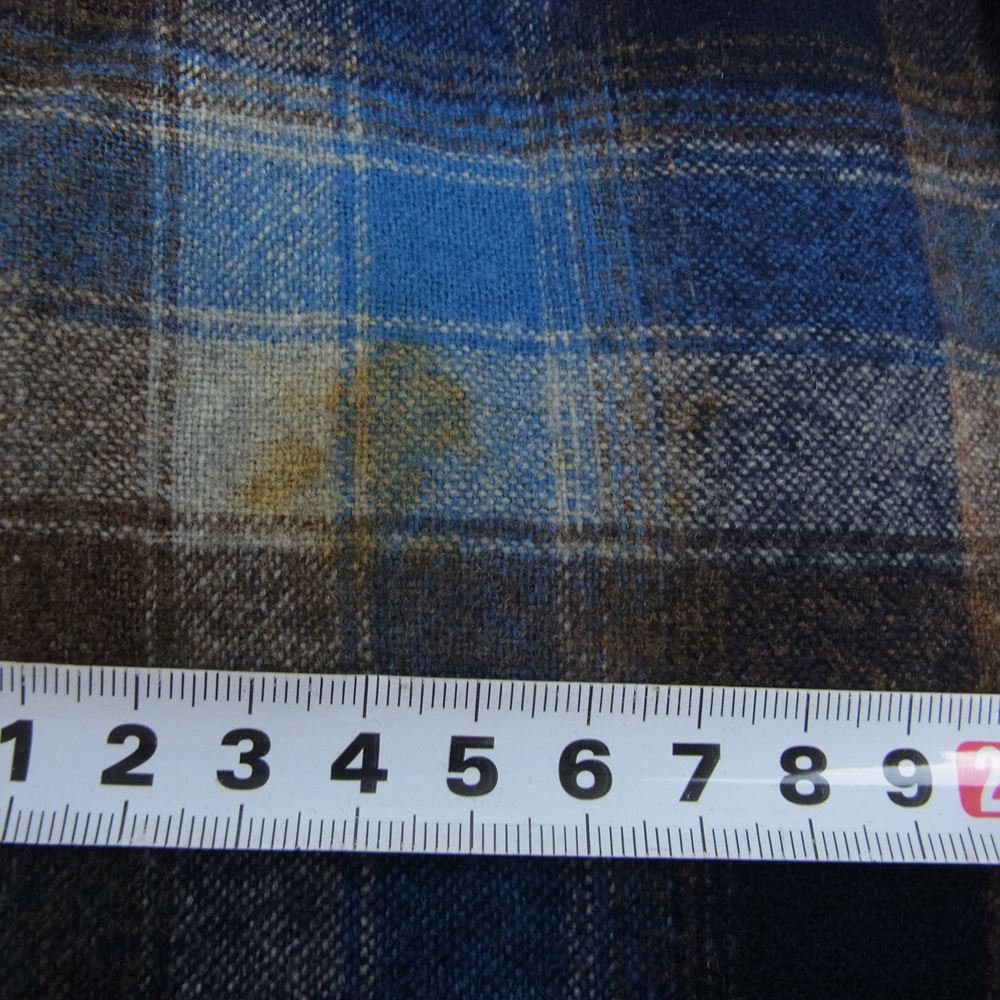 PENDLETON ペンドルトン ヴィンテージ 70s 80s USA製 WOOLEN MILLS PWMタグ ウール チェック 長袖 シャツ L【中古】