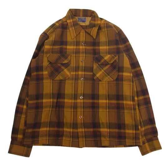 PENDLETON ペンドルトン ヴィンテージ 60s 70s PURE VIRGIN WOOL ウール チェック 長袖 ネルシャツ マルチカラー系 L【中古】