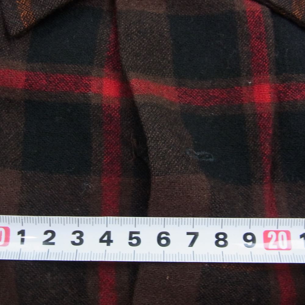 PENDLETON ペンドルトン ヴィンテージ 60s 70s PURE VIRGIN WOOL ウール チェック 長袖 ネルシャツ L【中古】