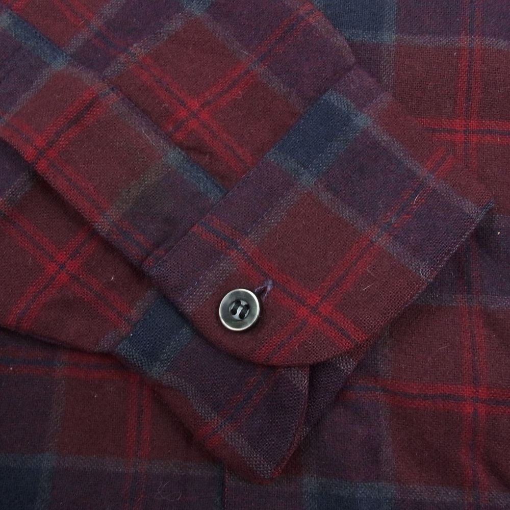 PENDLETON ペンドルトン 70s 80s USA製 WOOLEN MILLS PWMタグ ウール チェック 長袖 シャツ レッド系 M【中古】