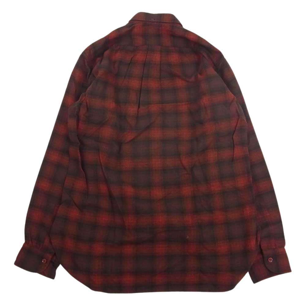 PENDLETON ペンドルトン ヴィンテージ 50s 60s WOOLEN MILLS PWMタグ ボタンダウン ウール チェック 長袖 シャツ レッド系 M【中古】