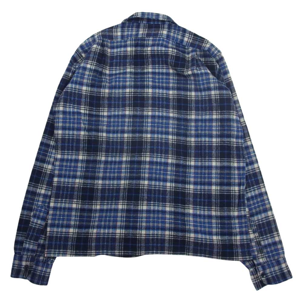 PENDLETON ペンドルトン ヴィンテージ 70s 80s USA製 WOOLEN MILLS PWMタグ ウール チェック 長袖 シャツ ブルー系 M【中古】