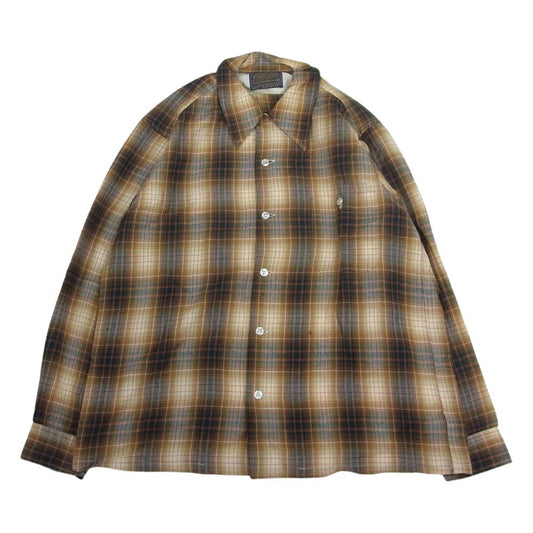 PENDLETON ペンドルトン ヴィンテージ 50s USA製 SIRタグ ウール チェック 長袖 シャツ L【中古】