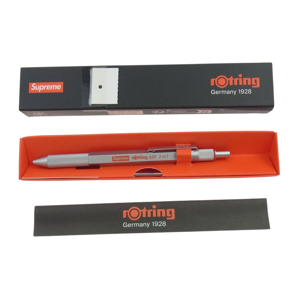 Supreme シュプリーム 23SS rOtring 600 3-in-1 Silver 多機能 ボールペン シルバー系【極上美品】【中古】
