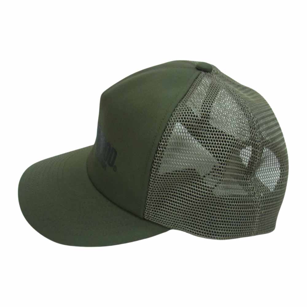 NEIGHBORHOOD ネイバーフッド 23SS 231YGNH-HT02S LOGO PRINT MESH CAP ロゴ プリント メッシュ キャップ カーキ系 F【極上美品】【中古】