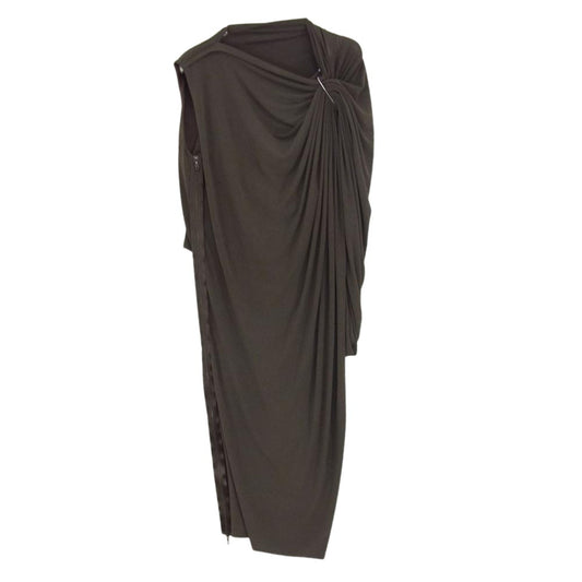 LANVIN ランバン W0-2027-1535-P6A 長袖 変形 ドレス ブラウン系 36【中古】