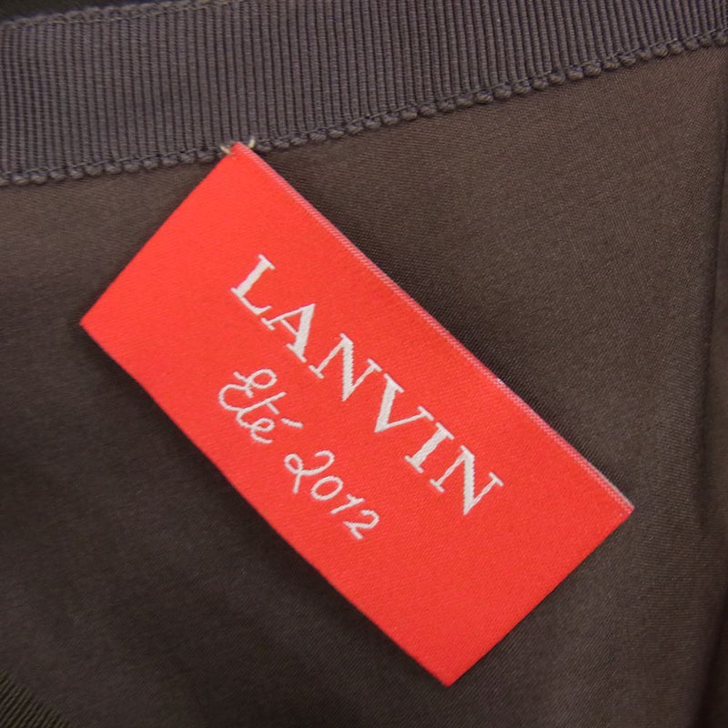 LANVIN ランバン W0-2027-1535-P6A 長袖 変形 ドレス ブラウン系 36【中古】