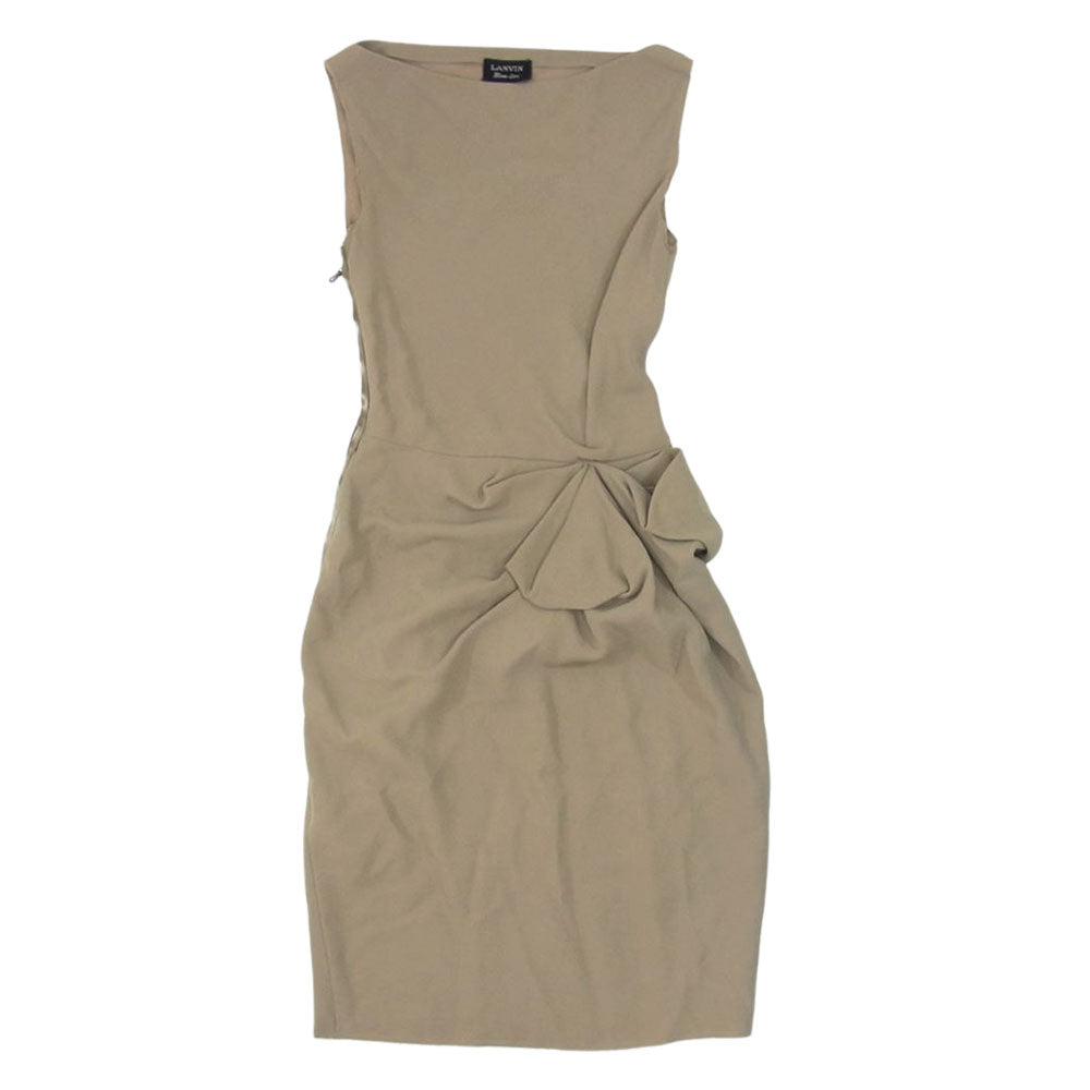 LANVIN ランバン W0-2064-1008-P4B ノースリーブ ワンピース ブラウン系 34【中古】