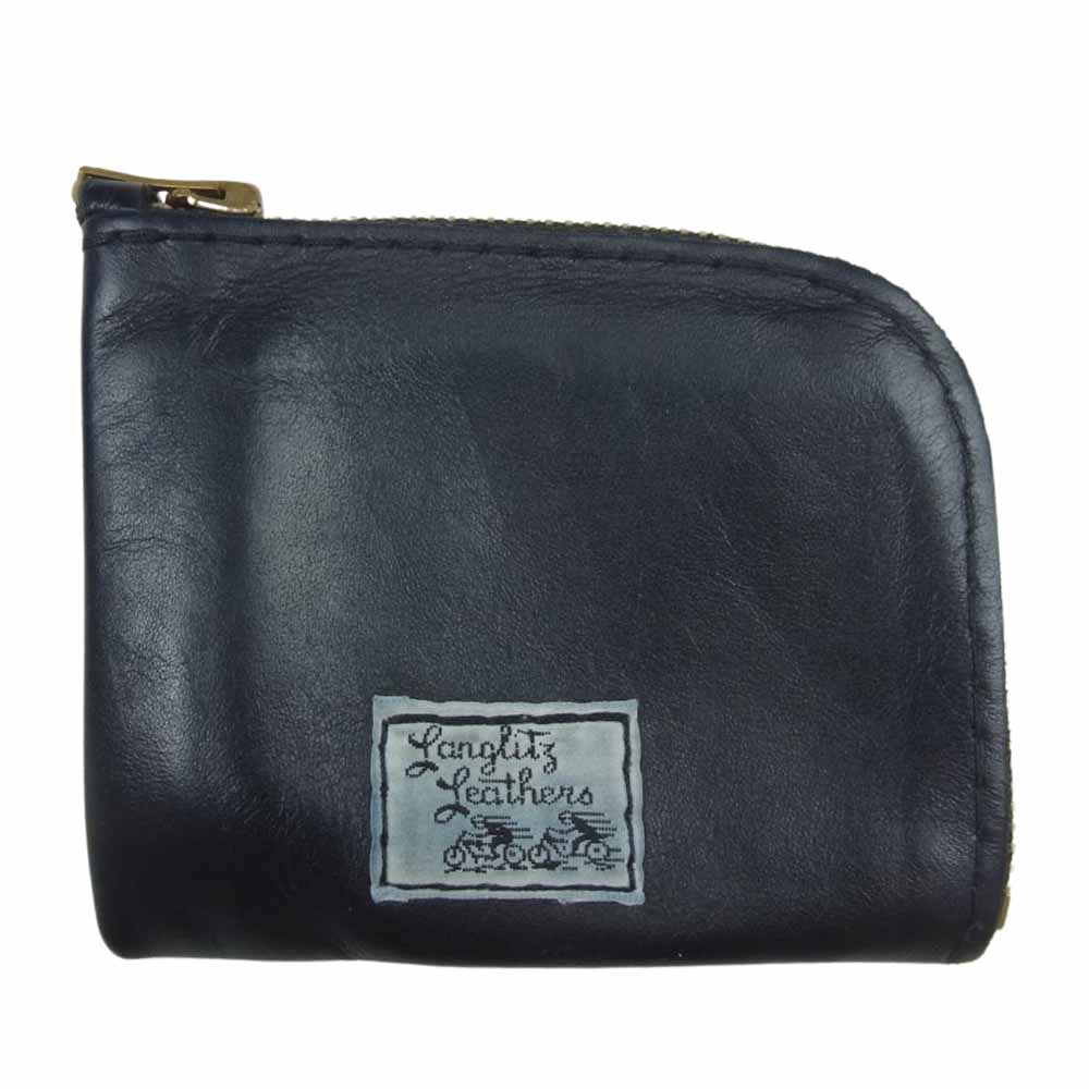LANGLITZ LEATHERS ラングリッツレザーズ レザー コイン ウォレット コインケース 小銭入れ ブラック系【中古】