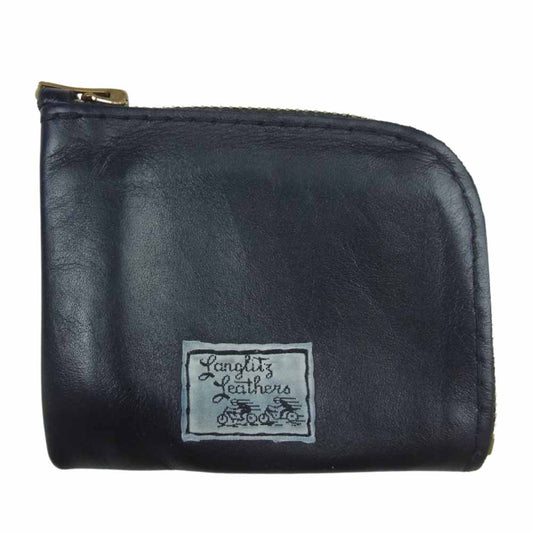 LANGLITZ LEATHERS ラングリッツレザーズ レザー コイン ウォレット コインケース 小銭入れ ブラック系【中古】
