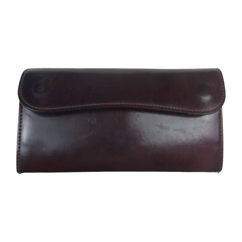WILDSWANS ワイルドスワンズ WAREHOUSE ウエアハウス別注 WAVE ウェーブ コードバン 長財布 ロングウォレット ブラウン系【中古】