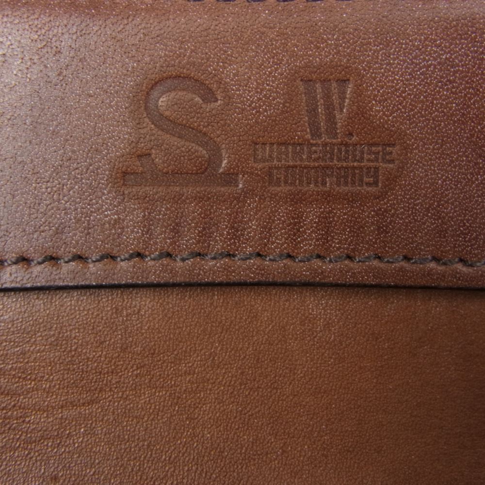 WILDSWANS ワイルドスワンズ WAREHOUSE ウエアハウス別注 WAVE ウェーブ コードバン 長財布 ロングウォレット ブラウン系【中古】