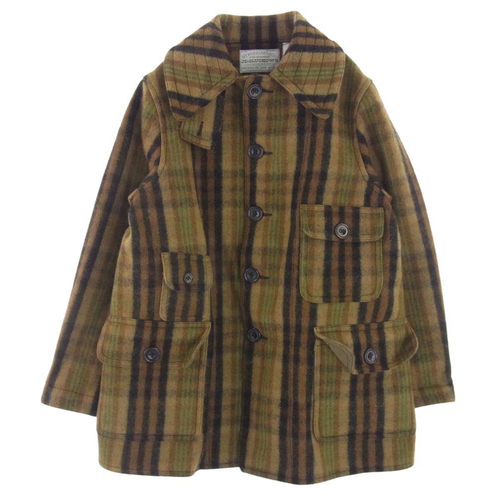 WAREHOUSE ウエアハウス Lot JG-10 JOHN GLUCKOW 1920s to 1932 Winter Hunting Coat ジョン グラッコー ウール ハンティング コート ジャケット カーキ系 40【美品】【中古】