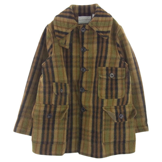 WAREHOUSE ウエアハウス Lot JG-10 JOHN GLUCKOW 1920s to 1932 Winter Hunting Coat ジョン グラッコー ウール ハンティング コート ジャケット カーキ系 40【美品】【中古】