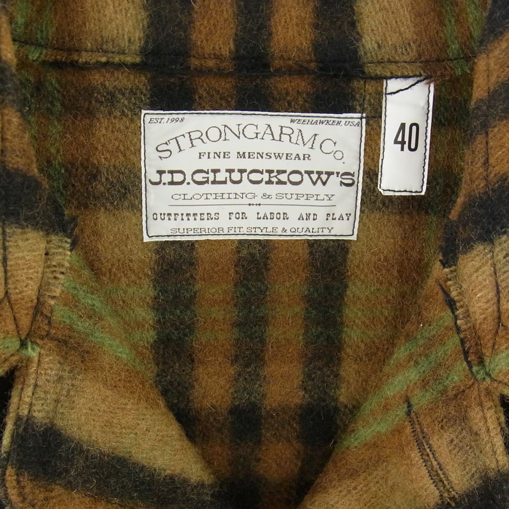 WAREHOUSE ウエアハウス Lot JG-10 JOHN GLUCKOW 1920s to 1932 Winter Hunting Coat ジョン グラッコー ウール ハンティング コート ジャケット カーキ系 40【美品】【中古】