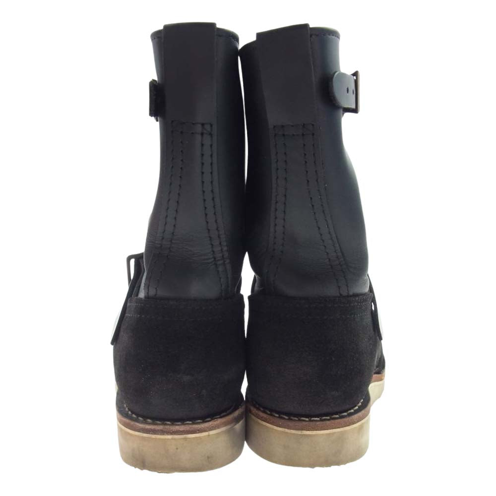 WESCO ウエスコ CUSTOM BOSS カスタム ボス ブラック スエード × レザー アッパー ステッチ エンジニア ブーツ ブラック系 US6.5E【中古】