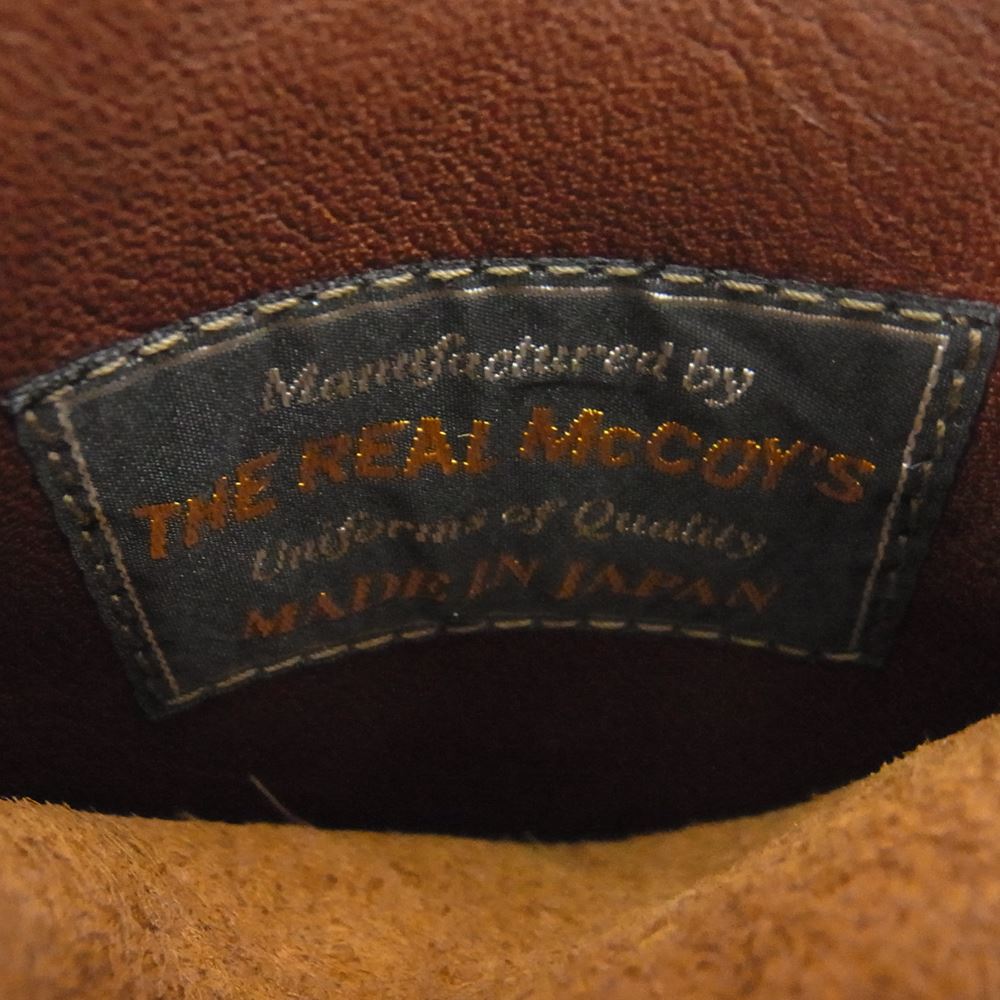 The REAL McCOY'S ザリアルマッコイズ 112-B WW1 JERKIN VEST ジャーキン ホースハイド レザー ベスト タンニン鞣し ブラウン系 3【美品】【中古】
