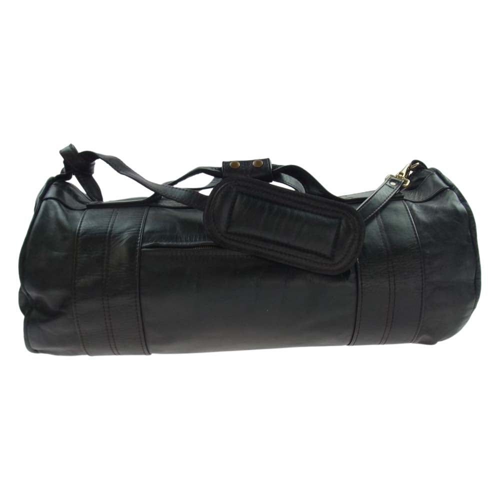 LANGLITZ LEATHERS ラングリッツレザーズ Large Travel Bag ラージ トラベル バッグ レザー ダッフル ボストン バッグ ブラック系 60L X 30W X 30D (cm)【中古】