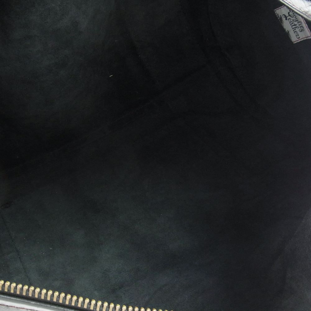 LANGLITZ LEATHERS ラングリッツレザーズ Large Travel Bag ラージ トラベル バッグ レザー ダッフル ボストン バッグ ブラック系 60L X 30W X 30D (cm)【中古】