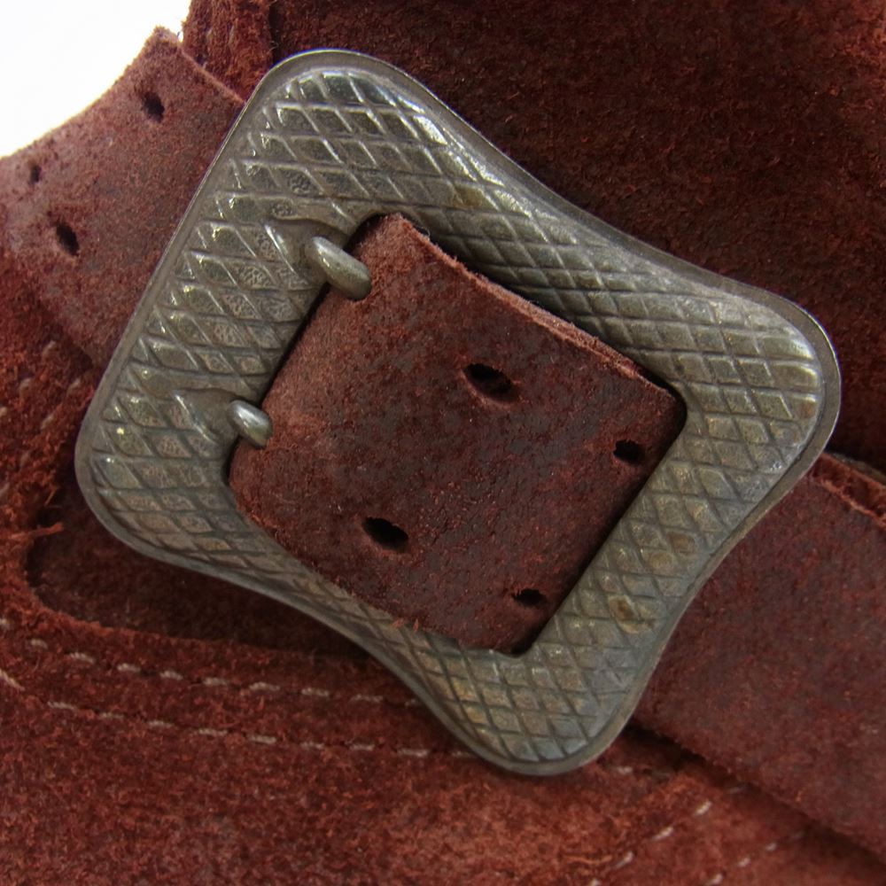 WESCO ウエスコ × Lynch Silversmith リンチ シルバースミス カスタム ボス ラフアウト ダブルピン バックル ダブル ロング トップストラップ エンジニア ブーツ ワインレッド系 US9.5D【中古】