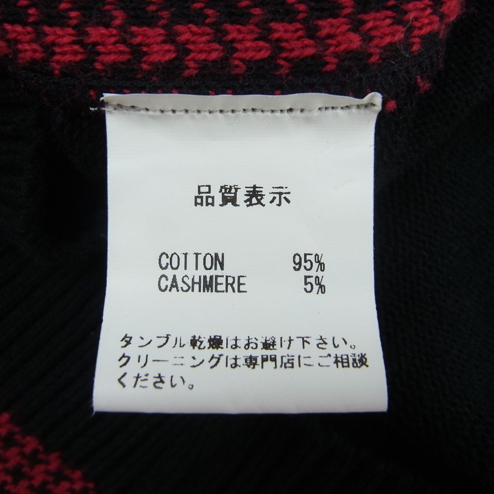 R.J.B アールジェイビー カシミヤ混 コットンニット カーディガン レッド系 38【中古】