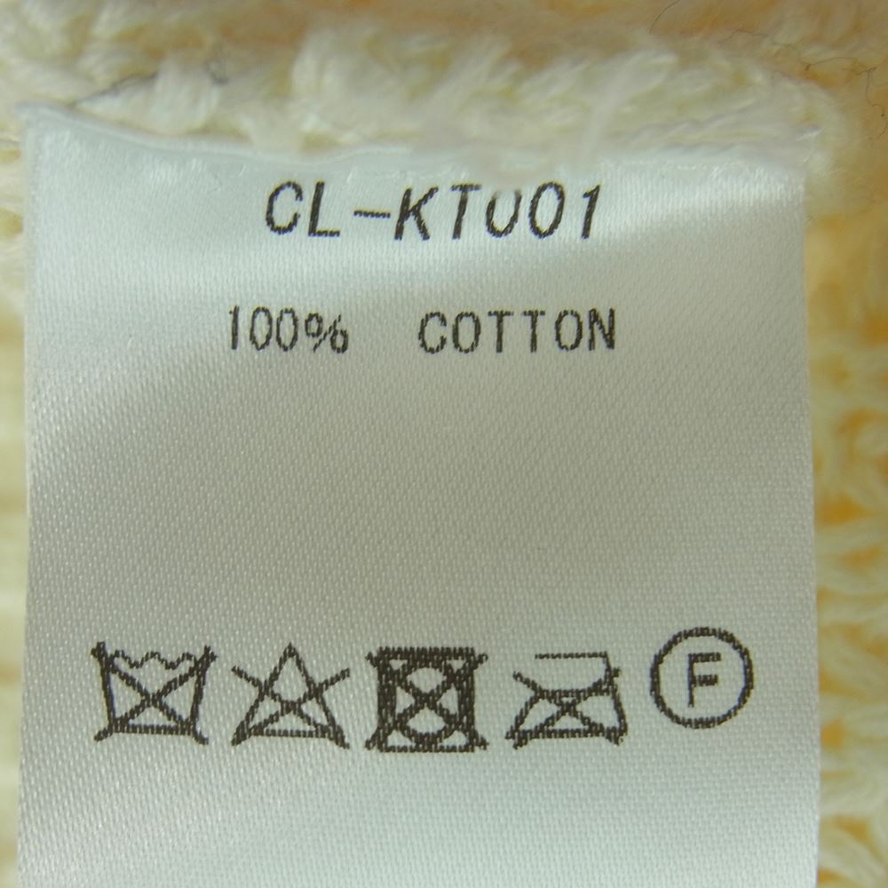 THE FLAT HEAD ザフラットヘッド CL-KT001 クルーネック コットン ニット セーター 日本製 ベージュ系 クリーム色系 M【極上美品】【中古】
