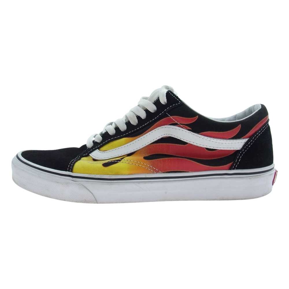 VANS バンズ オールドスクール ファイアパターン スニーカー ブラック系 28.0cm【中古】