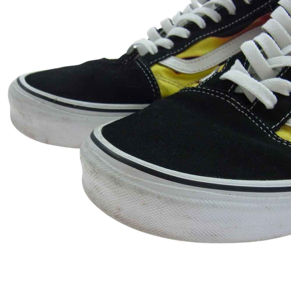 VANS バンズ オールドスクール ファイアパターン スニーカー ブラック系 28.0cm【中古】