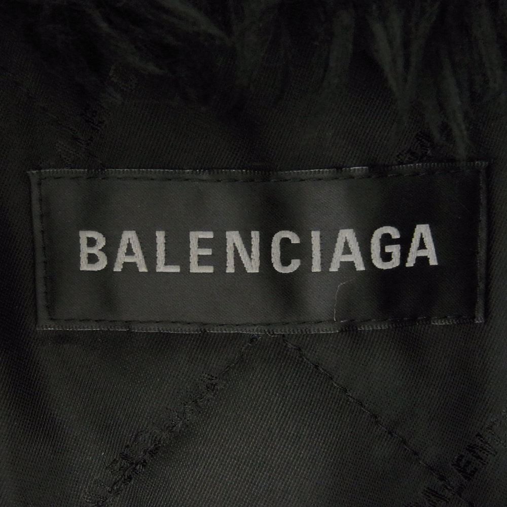 BALENCIAGA バレンシアガ 22AW 681818 TNQ02 ZIP UP FAKEFUR JACKET ジップアップ フェイクファー ジャケット ブラック系 44【美品】【中古】