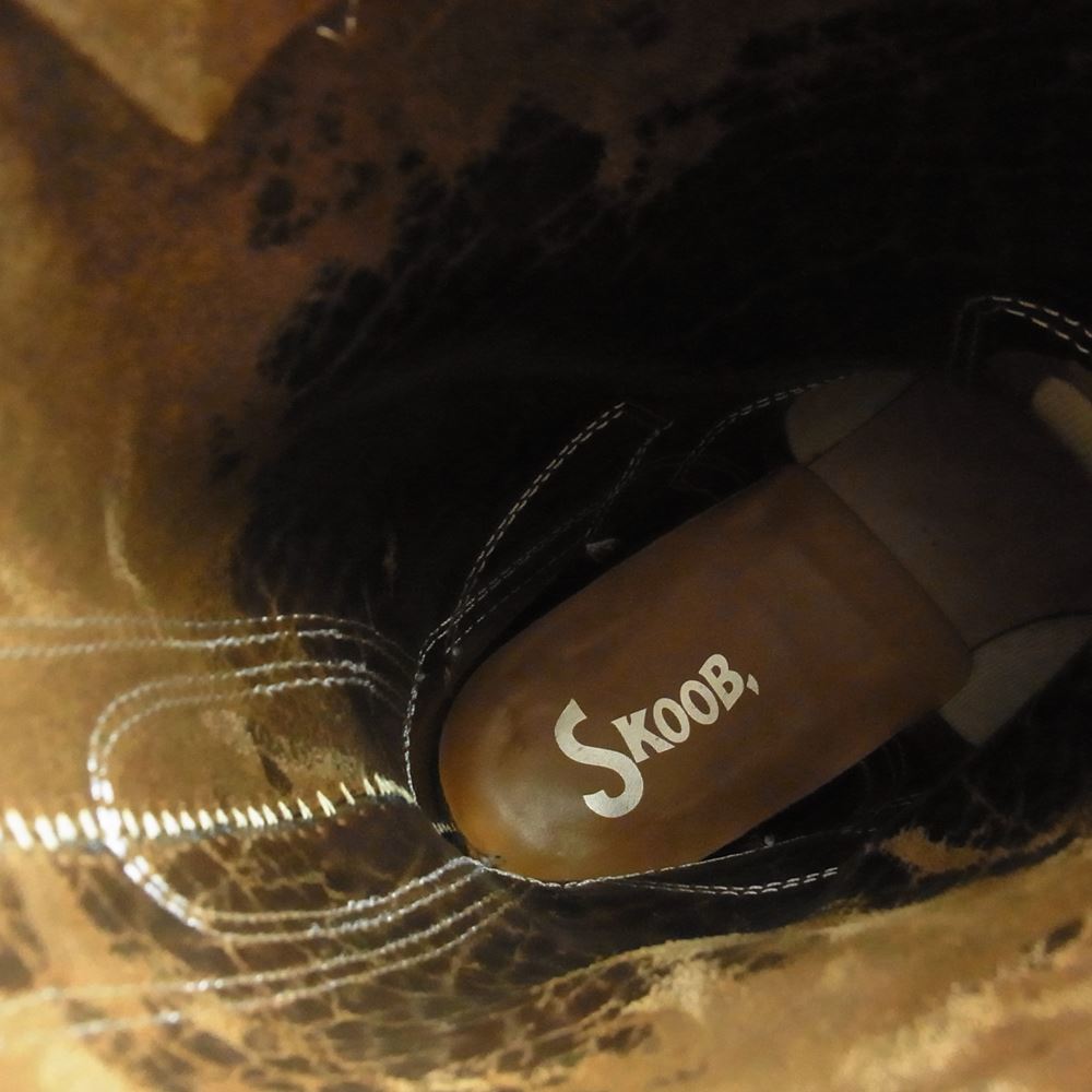 スクーブ skb-009L WANDER HORSE BUTT 茶芯 ホースバット レザー エンジニア ブーツ ダークブラウン系 8.5【中古】