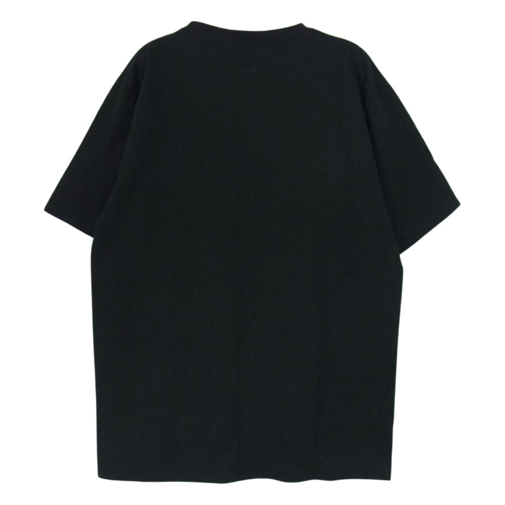 WACKO MARIA ワコマリア 23SS US FABRIC T-SHIRT ロゴ刺繍 クルーネック 半袖 Tシャツ ブラック系 L【中古】