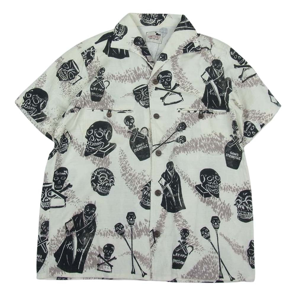GANGSTERVILLE ギャングスタービル GSV-14-SS-22 スカル柄 半袖シャツ M【中古】