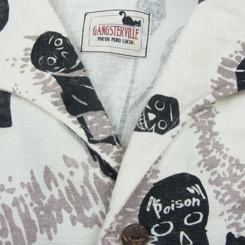 GANGSTERVILLE ギャングスタービル GSV-14-SS-22 スカル柄 半袖シャツ M【中古】