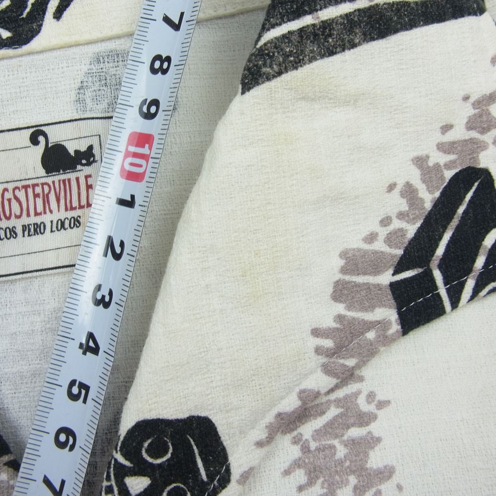 GANGSTERVILLE ギャングスタービル GSV-14-SS-22 スカル柄 半袖シャツ M【中古】