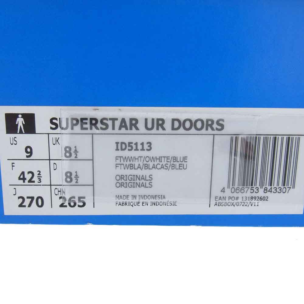adidas アディダス ID5113 URBAN RESEARCH DOORS アーバンリサーチドアーズ別注 SUPERSTAR スーパースター ローカット スニーカー ホワイト系 27.0cm【新古品】【未使用】【中古】