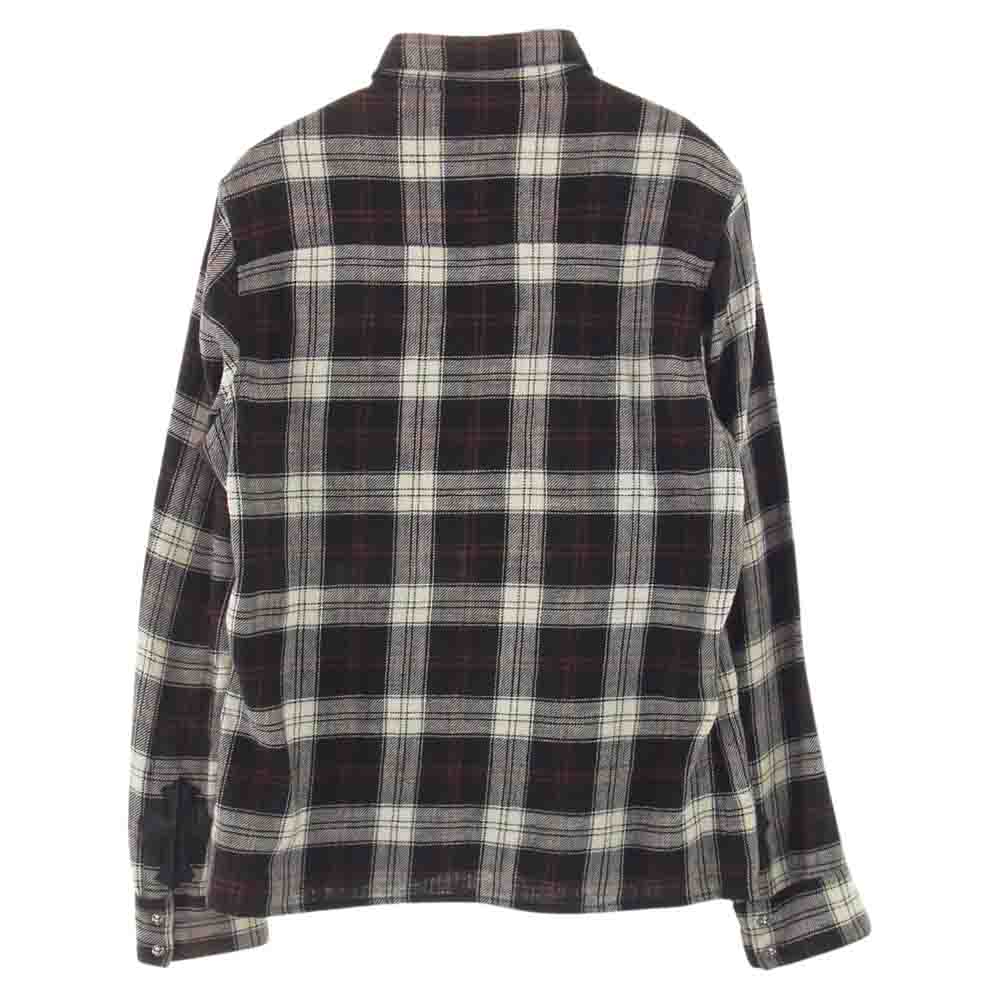 CHROME HEARTS クロムハーツ（原本無） 国内正規品 CRS PATCH WORK DOG ワークドッグ クロスパッチ チェック ネルシャツ M【中古】