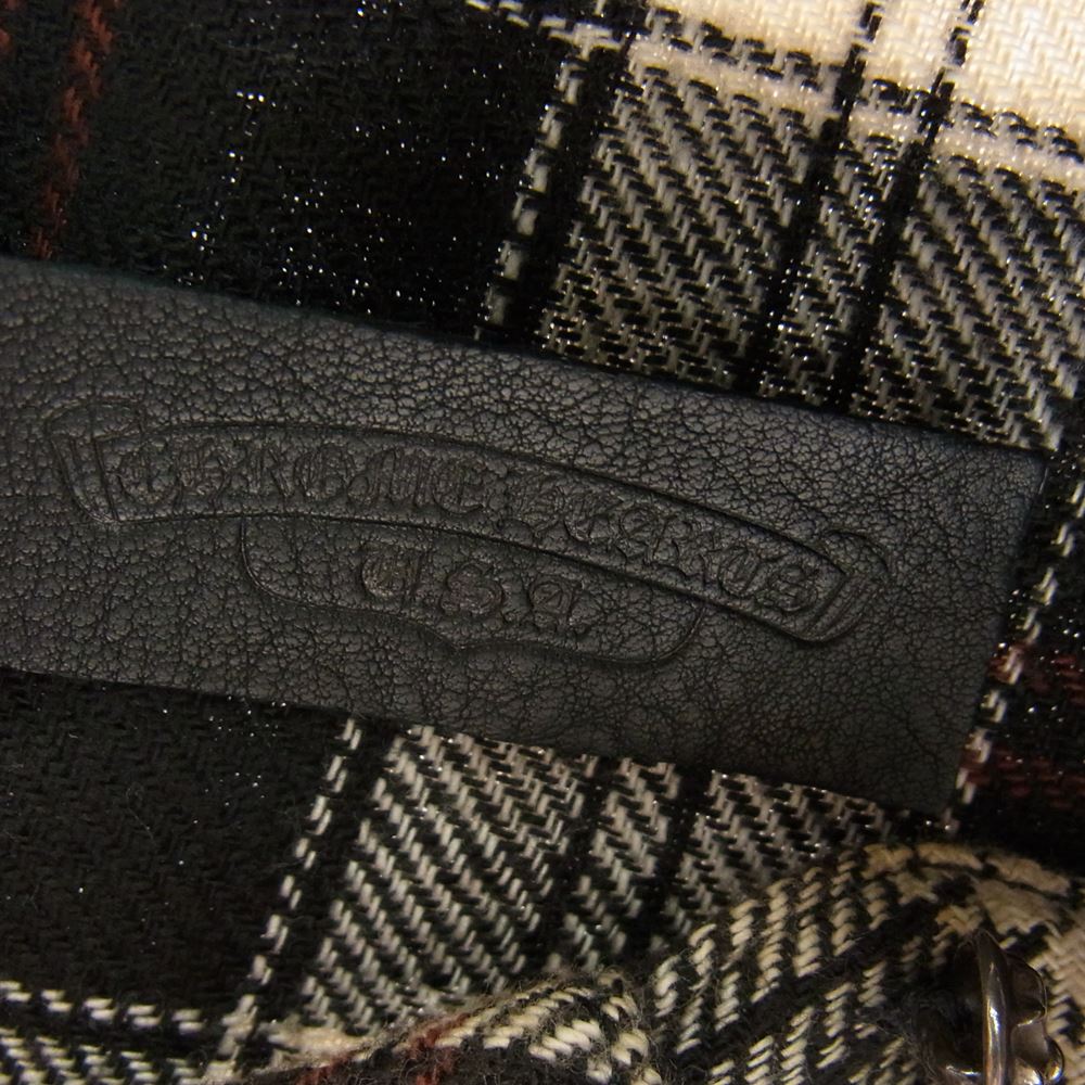 CHROME HEARTS クロムハーツ（原本無） 国内正規品 CRS PATCH WORK DOG ワークドッグ クロスパッチ チェック ネルシャツ M【中古】