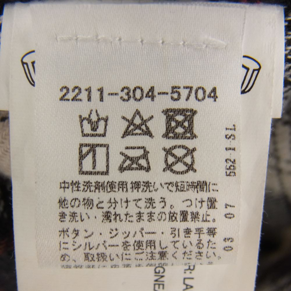CHROME HEARTS クロムハーツ（原本無） 国内正規品 CRS PATCH WORK DOG ワークドッグ クロスパッチ チェック ネルシャツ M【中古】