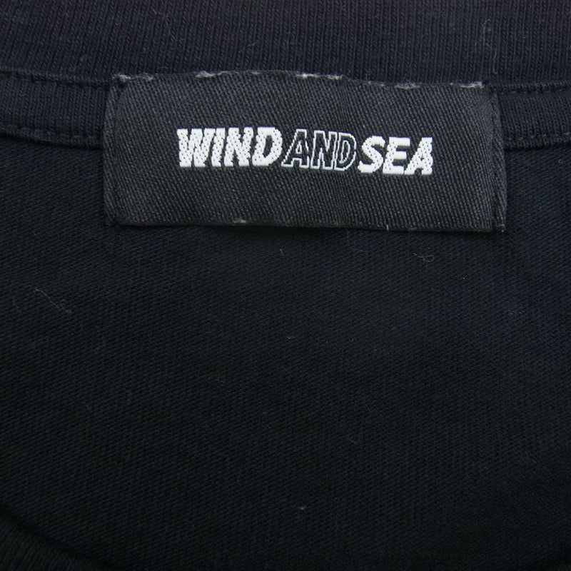 WIND AND SEA ウィンダンシー 21SS × HUF ハフ WDS-HUF-01 HDF WDS クルーネック 半袖 Tシャツ ブラック系 M【中古】