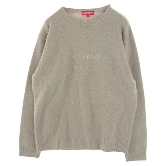 Supreme シュプリーム 21AW Pilled Sweater パイル ブラッシュド ニット セーター ライトベージュ系 M【中古】