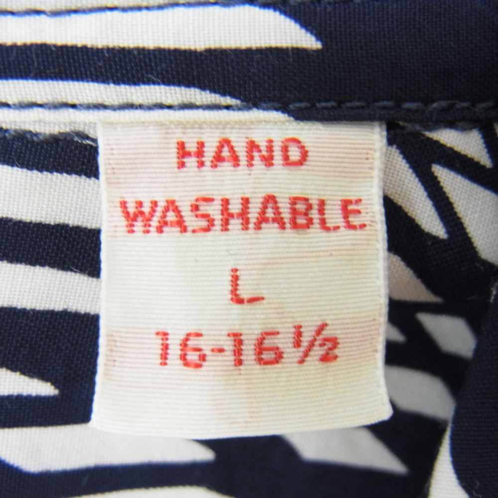 SUN SURF サンサーフ DK39038 DUKE KAHANAMOKU SP BAMBOO デュークカハナモク バンブー ハワイアン アロハ シャツ ネイビー系 L【中古】