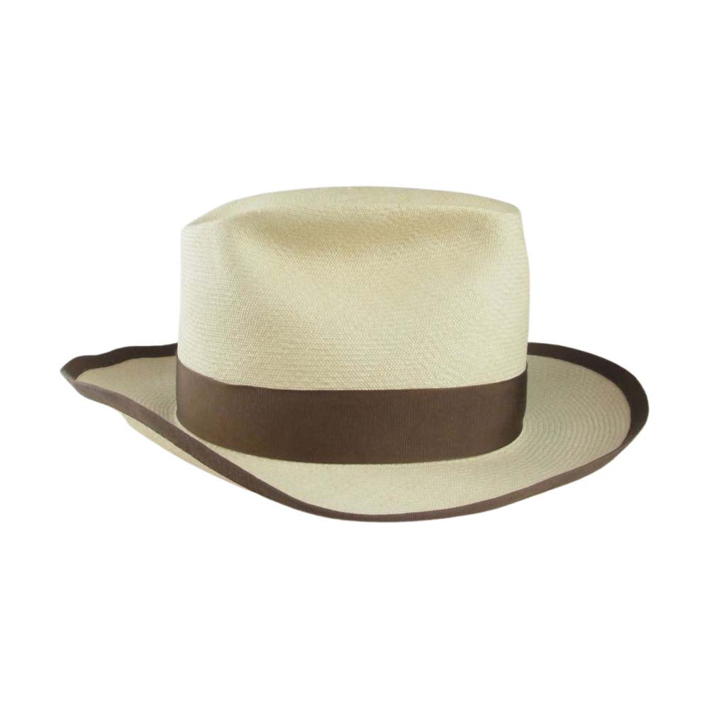 ファットハッター パナマ ハット ストロー 帽子 ベージュ系 60【中古】