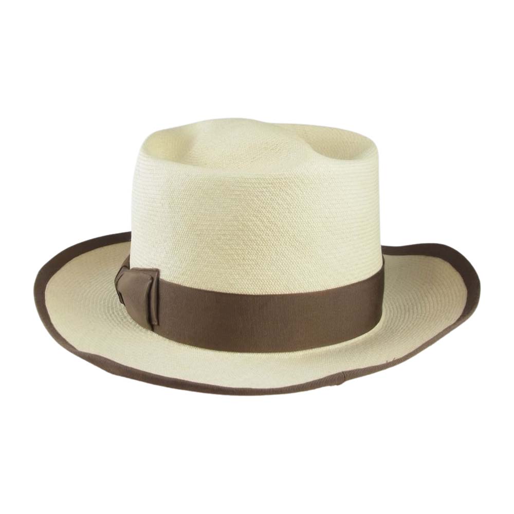 ファットハッター パナマ ハット ストロー 帽子 ベージュ系 60【中古】