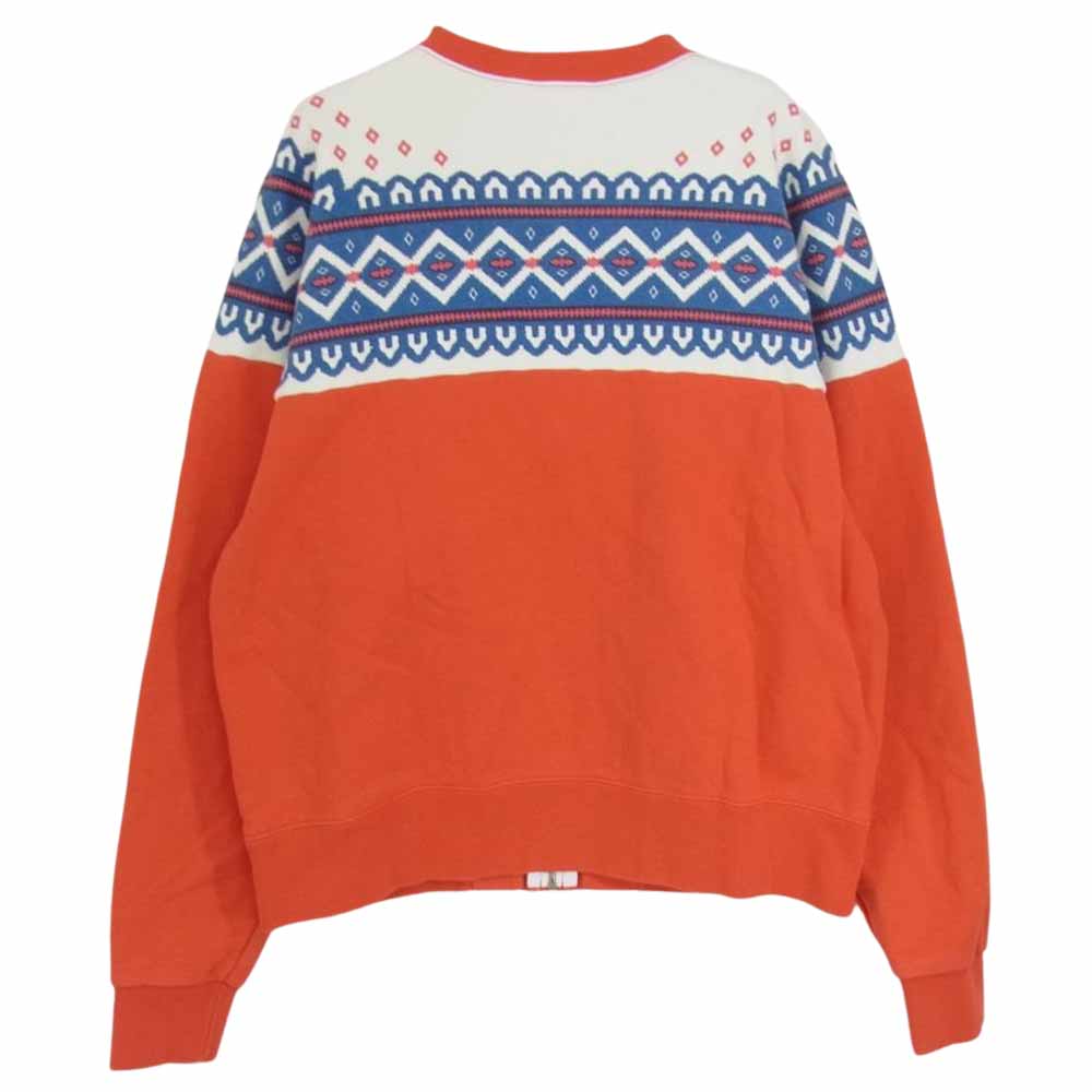 ティーシービージーンズ Sure’s Snow Zip sweat shirt 雪柄 ジップ スウェット レッド系 M【中古】