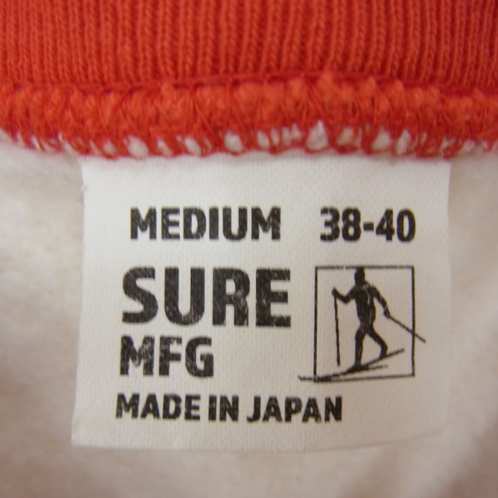 ティーシービージーンズ Sure’s Snow Zip sweat shirt 雪柄 ジップ スウェット レッド系 M【中古】