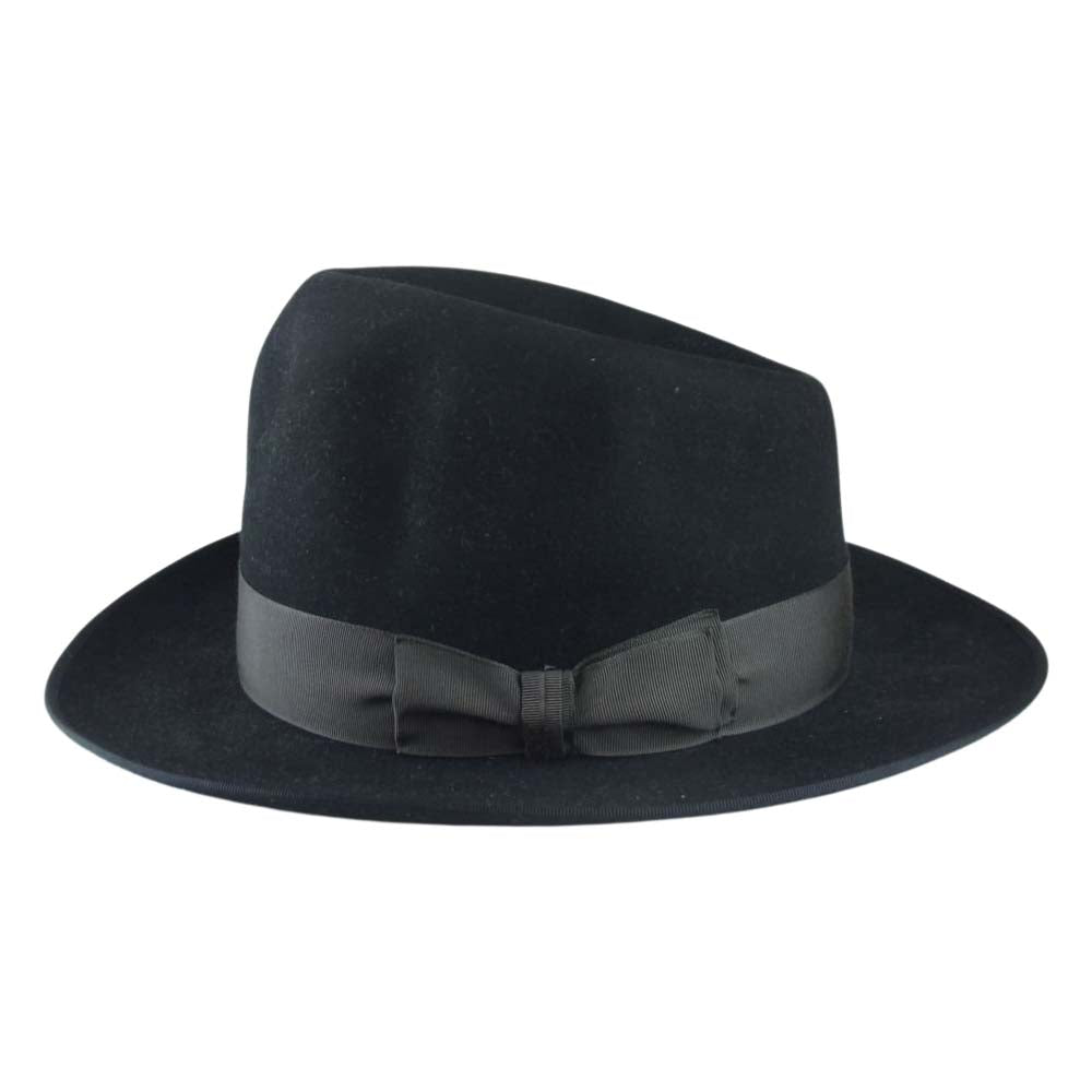 ファットハッター ビーバー ハット 中折れ 帽子 ブラック系 60【中古】